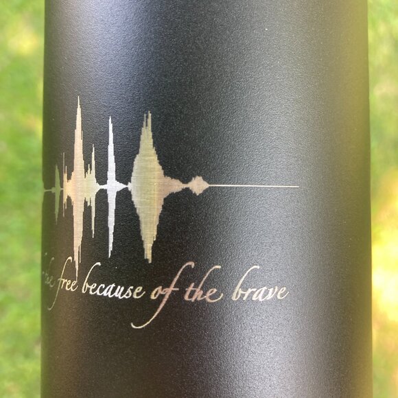 Land Of The Free Because Of The Brave Soundwave 22oz Water Bottle - Picture 15 of 15
